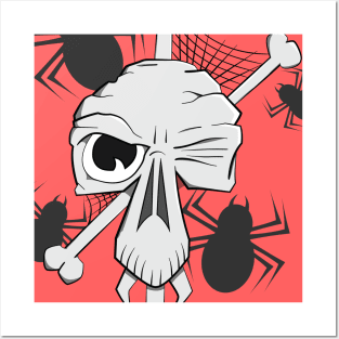 Skull and Spiders Posters and Art